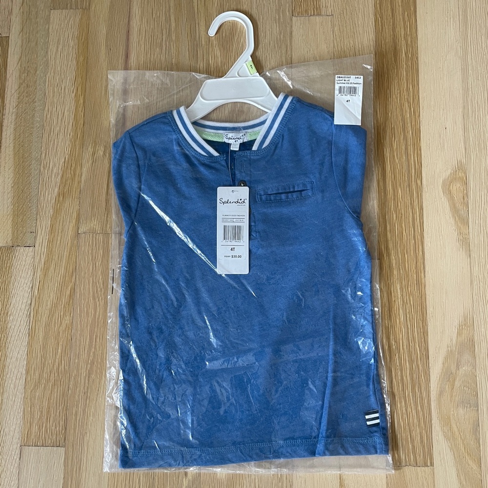 Splendid Boys’ Henley-BLUE